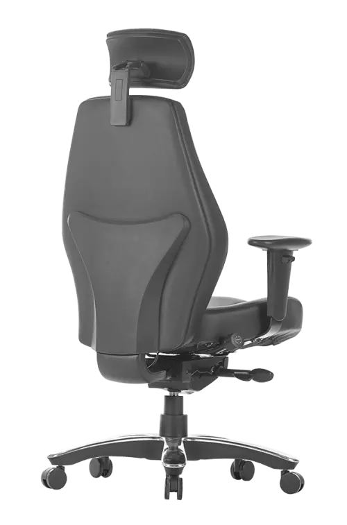 ALLDAY 200, kancelářská židle, nosnost 200 kg, 24 hod. provoz, kůže černá